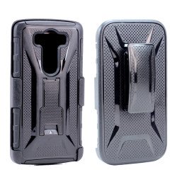 LG V10 Armor Holster Combo Belt Clip Case (Black)